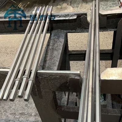 11 Degree Taper Drill Rod Baja Karbon 32mm-41mm Diameter 380mm-1180mm Panjang untuk Pengeboran Batu keras