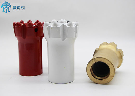 Pertambangan Konstruksi Perkakas Pengeboran Batu Benang Button Bit Diameter 76mm