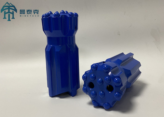 Wajah Datar 64mm T38 Carbide Button Bits Threaded Retract Spherical