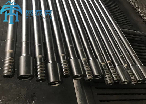 T38 Top Hammer Mining Hard Rock Thread Drill Rod Bulat / Hexagonal