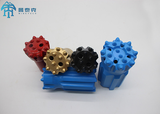 Kualitas tinggi 48mm R32 Alloy Steel Thread Button Rock Drilling Bit untuk Terowongan