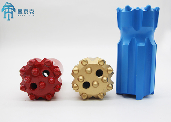 76mm Diameter Batu Pengeboran Bit T45 Threaded Tophammer Peralatan