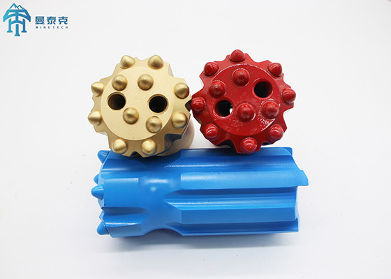 T45 Jumbo Retract Button Bit Pengolahan panas Baja paduan kekuatan tinggi