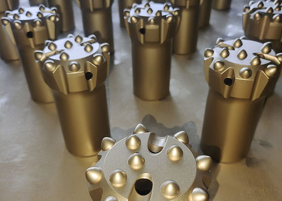 R32 76mm 45CrNi Thread Button Bit dengan 13 Karbida untuk Top Hammer Drilling Tools