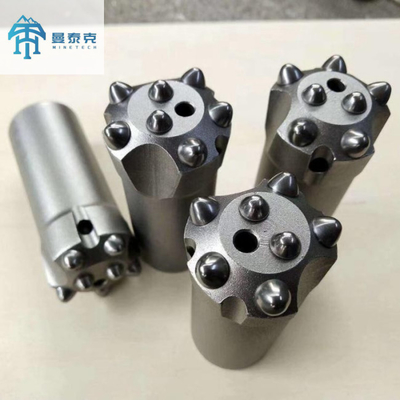 Aksesoris Jackleg 40mm Warna Asli Tapered Button Bit Untuk Pengeboran Batu