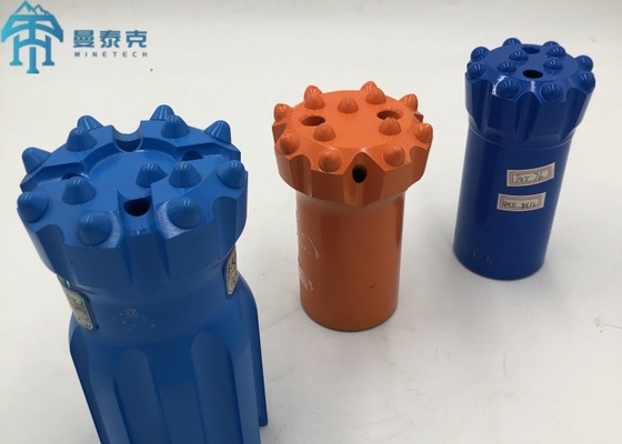 R38 76mm Thread Button Drill Bit Flat Face Drill Bit untuk Pengeboran Batu