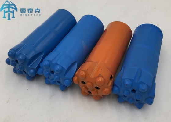 Normal Skirt T38 64mm Thread Button Bit Dengan CNC Milling Thermal Treatment