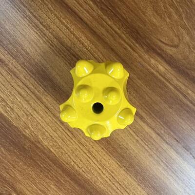Tapered 38mm 7 Button Bits Pengeboran Batu Untuk Pengeboran Teknik Terowongan