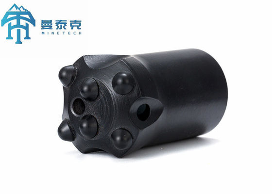 Bagian Mesin Pertambangan Tapered Button Bit 7 Button 11 derajat 38mm untuk Pengeboran Batu