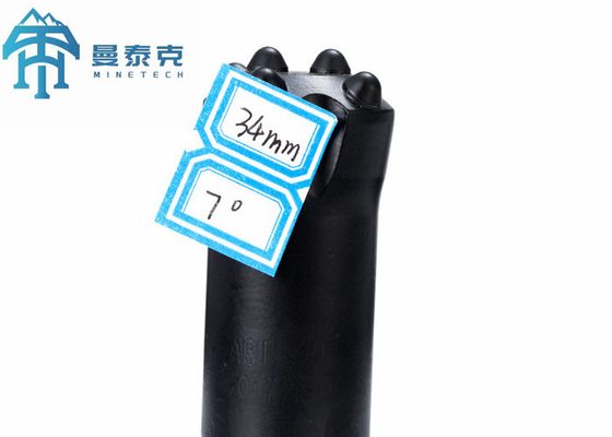 34mm 7 derajat Tapered Button Bit dengan Zin dilapisi di dalam alat pertambangan
