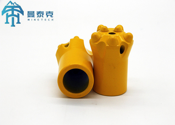 Karbida Baja Tapered Button Bit Silver Flushing Holes 3 atau disesuaikan untuk aplikasi pengeboran