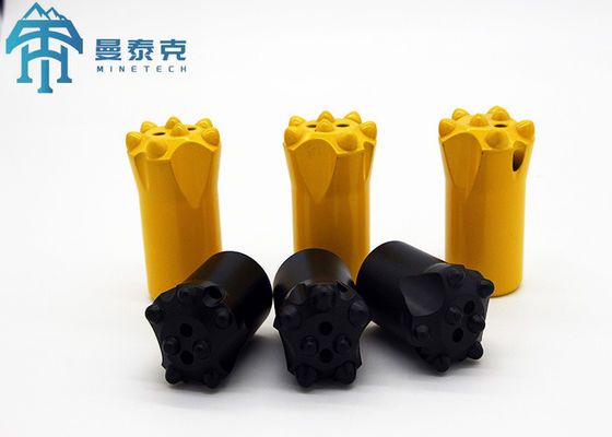 38mm Tapered Button Bit dengan 7 Tungsten Carbide Tips untuk Blasting Hole dan Konstruksi Kota