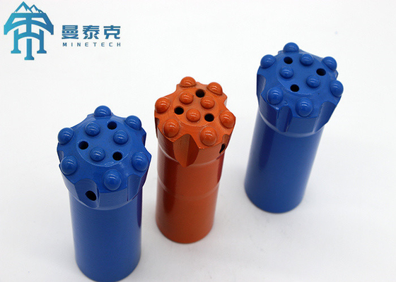 Precision Tapered Button Bit Short Skirt Carbide Steel Drill Bit dengan Custom Button Nomor 7°/11° Taper