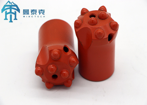 Precision Tapered Button Bit Short Skirt Carbide Steel Drill Bit dengan Custom Button Nomor 7°/11° Taper
