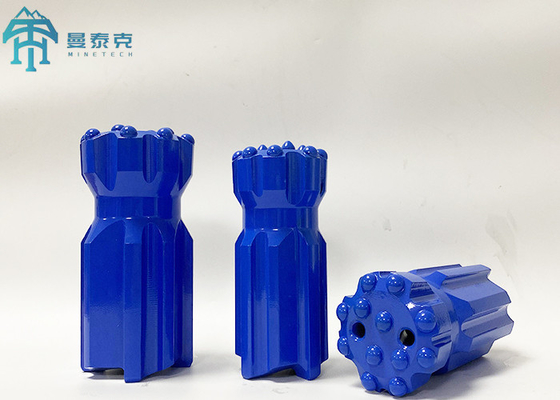 Warna Biru Wajah Datar T45 Retract Button Bit Quarry Drilling Tool