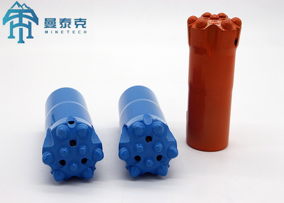 Baja Paduan 64mm T38 Rock Drilling Bit Bentuk Bulat / Balistik