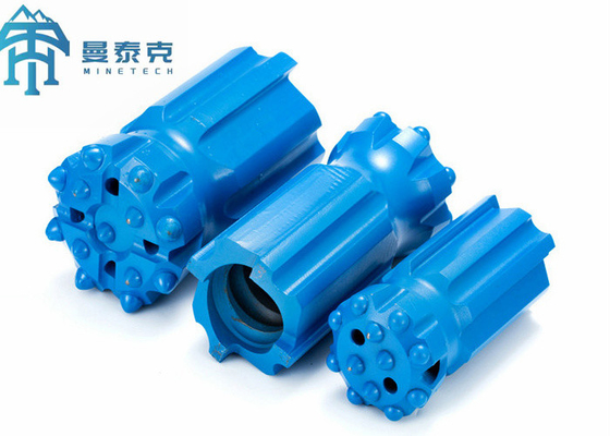 Konstruksi Pengeboran Batuan T38 / R32 Tombol Bit 45mm - 127mm