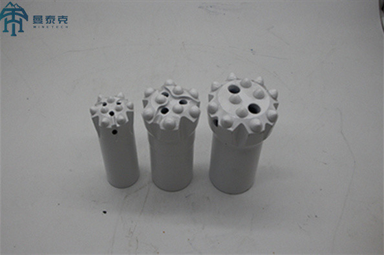 Warna Putih 64mm T38 Thread Button Drill Bit Bench Dan Produksi Pengeboran