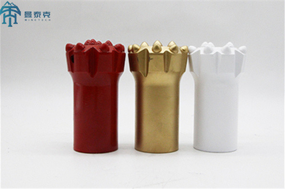 Kinerja Tinggi 45mm Thread Button Bit Carbide Mining Bits menolak aus