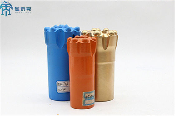 Alat Pengeboran Tambang Emas Tombol Benang Diameter Bit 51mm R32 Bulat