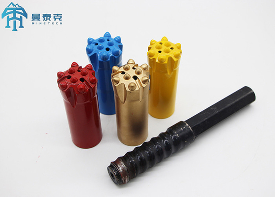 T51 89mm Thread Button Bit Penambangan Tungsten Carbide