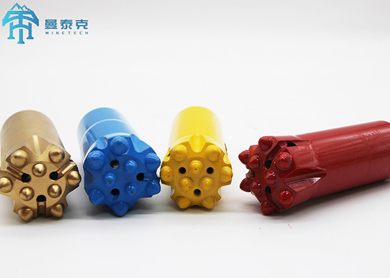 Tunneling ST58 Thread Button Bit Tungsten Karbida Dan High Strength Alloy Steel Mth
