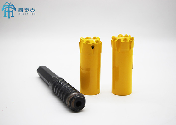 Bit Tombol Ulir Tungsten Carbide R32 64mm Penggilingan CNC