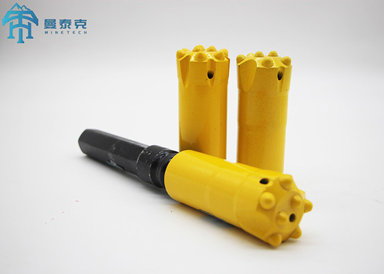 45mm R32 Thread Button Bit untuk Pengeboran Soft, Loose-Medium & Hard Rock