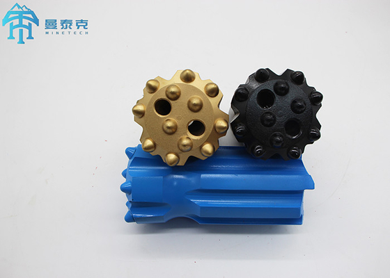 T38 Rock Drill Button Bits Penggalian Pekerjaan Pertambangan Bawah Tanah Retrac