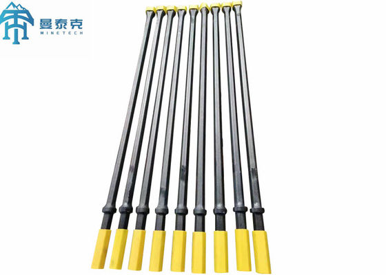 Tungsten Carbide 1.5m H25 Integral Drill Rod dengan 12 dan 7 derajat Taper untuk Pengeboran Lubang Kecil