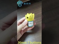 Conical 11° 36mm 7 tombol pengeboran bit dengan galvanis di dalam