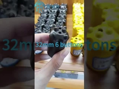 32mm 6 tombol desain warna hitam dengan 2 lubang flushing di depan